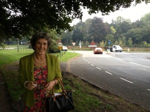 Looking again at the A33 junction after our  meeting at The Cart and Horses on the 25th September
