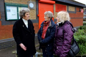 Looking carefully at the sign behind Pam and Haulwen- what do the Parish Council say?? 
